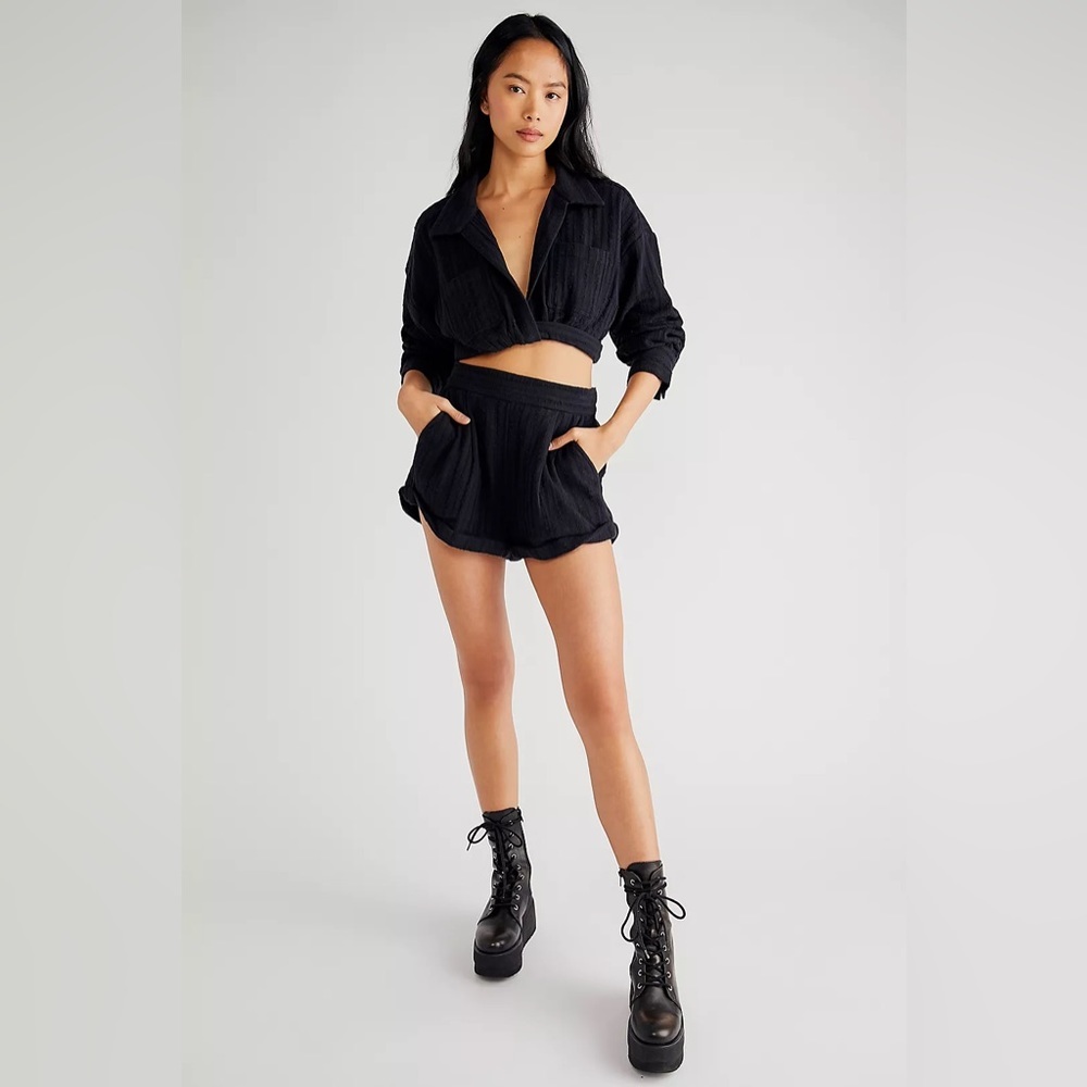 NWT Free People Stay Cool Set: Size XS Black, Sold out on their website